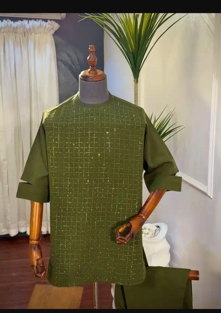 Olive Embellished Up & Down