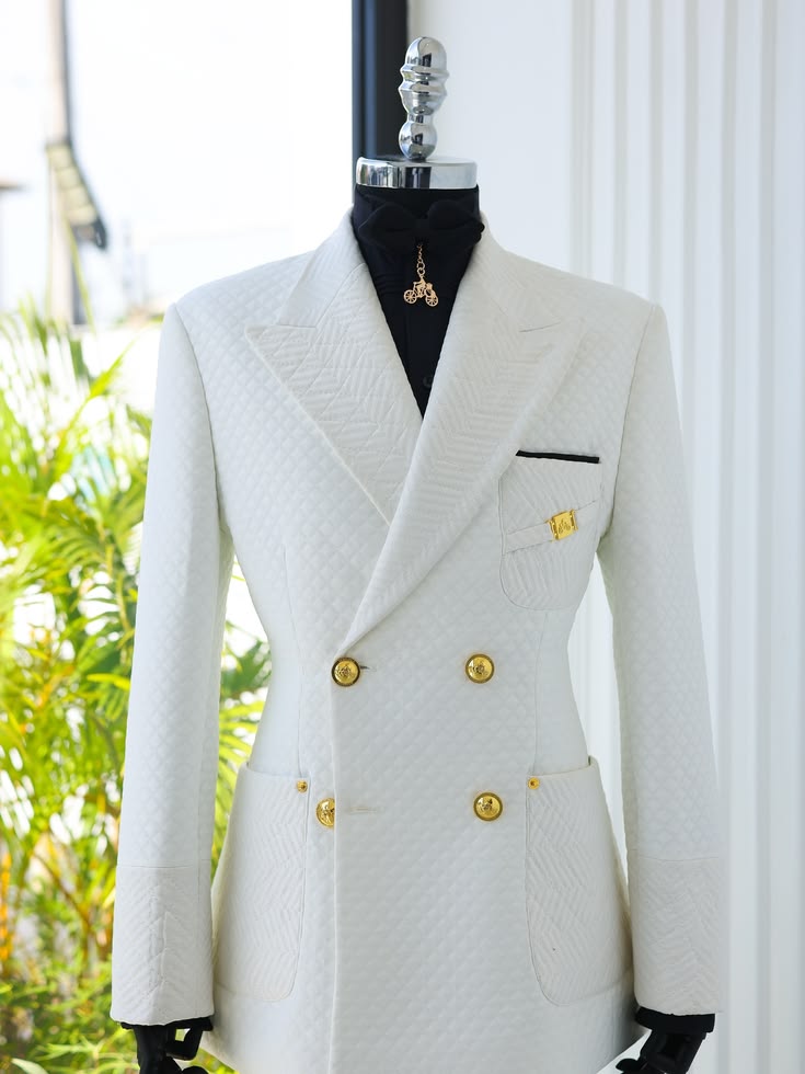 Ivory Double-Breasted Suit